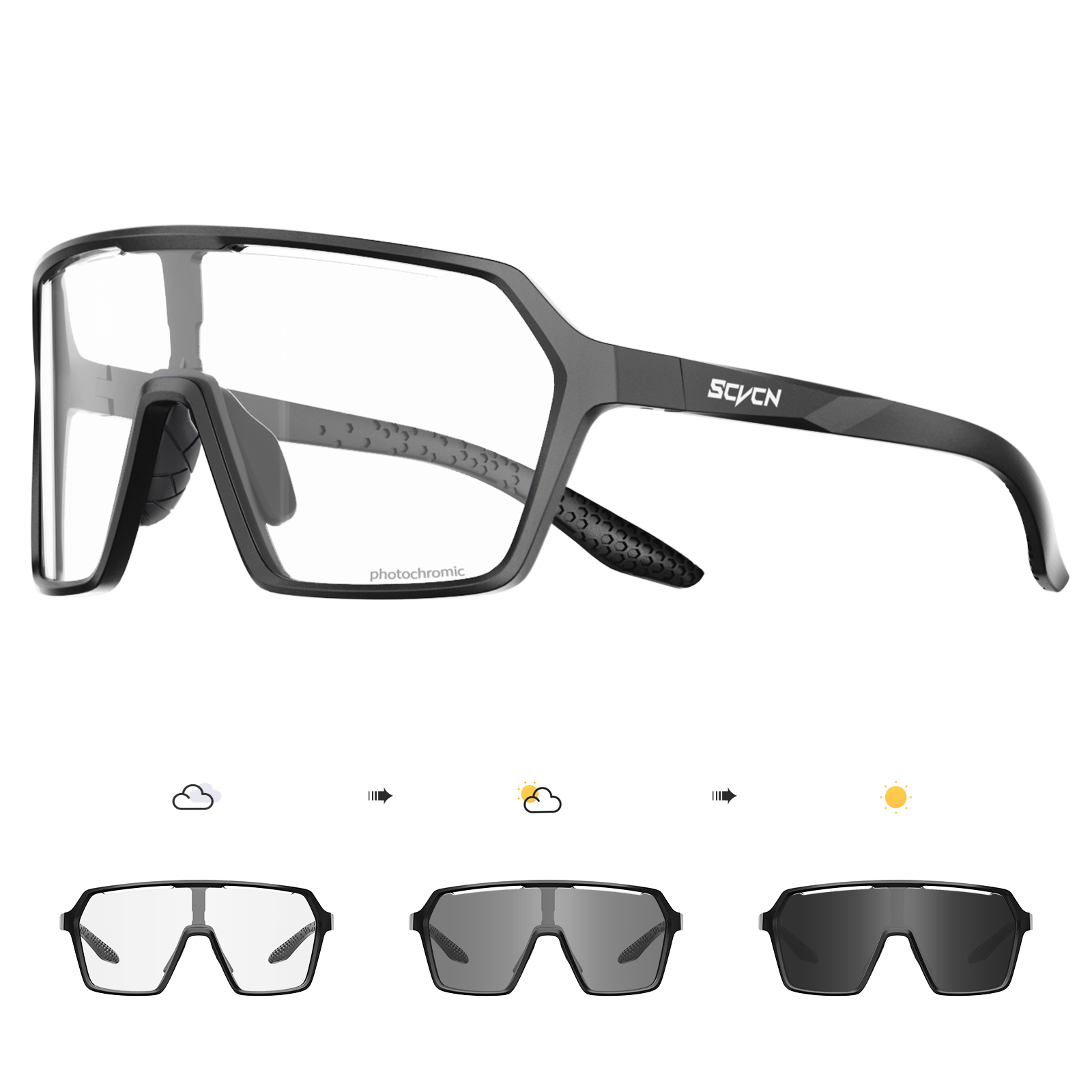 Mountain Biking Goggles - SCVCN Heißer Radfahren Photochrome UV400 Sonnenbrille