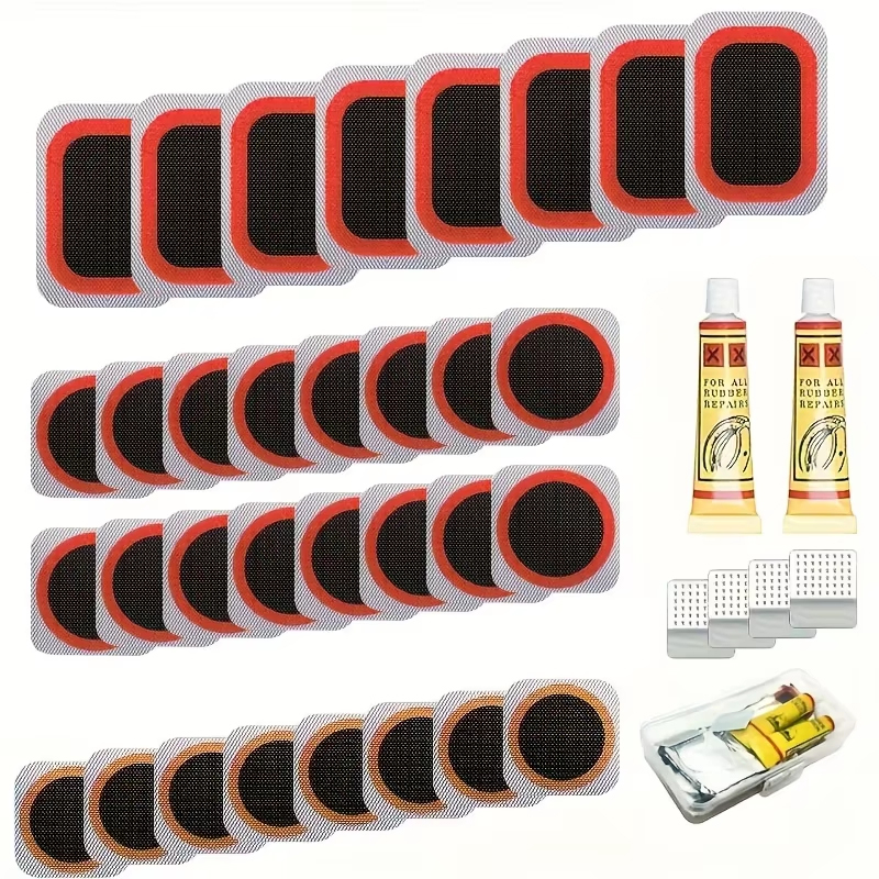 Mountain Biking Kit - 39-teiliges Reparaturset für Fahrradreifen – Pannenpflaster-Sets