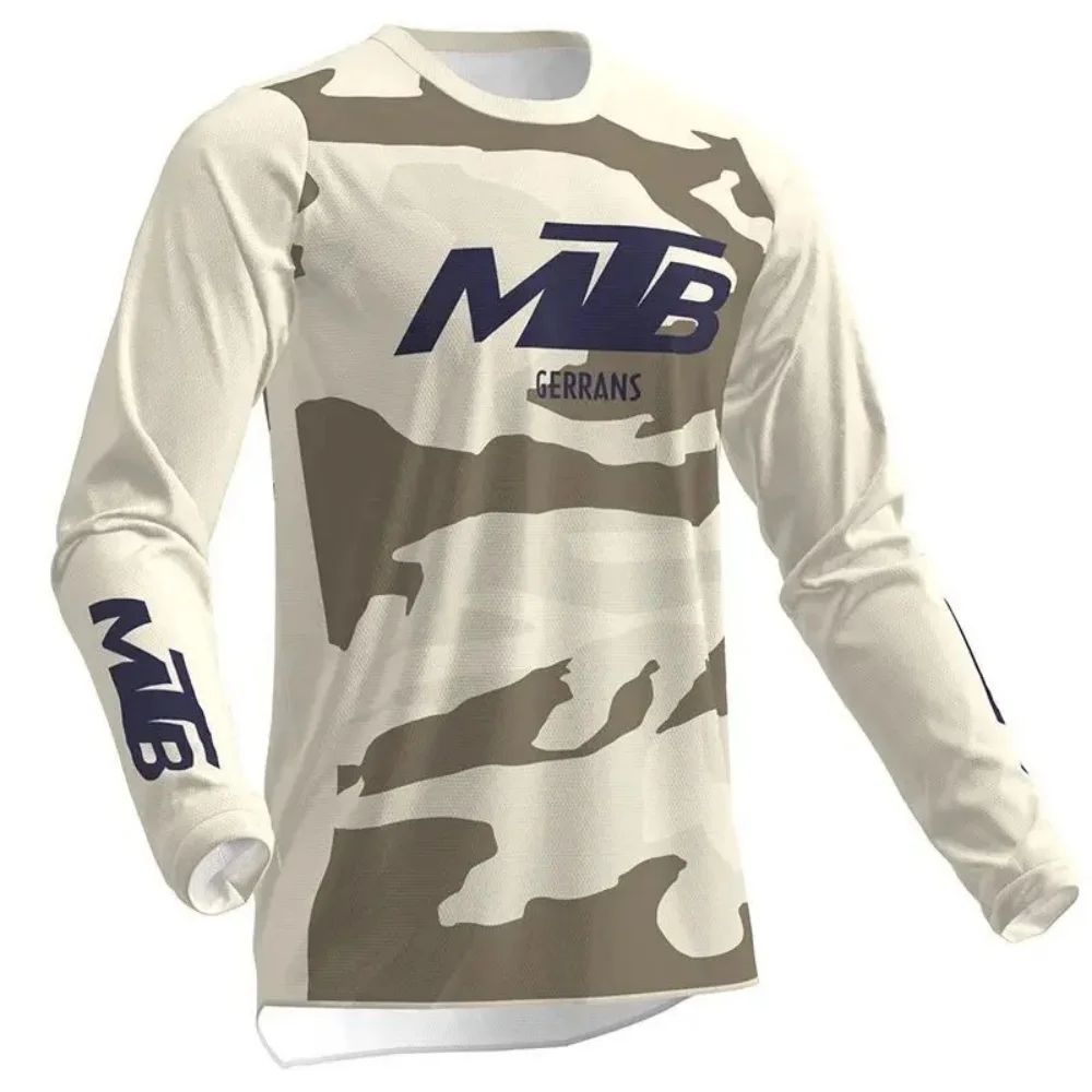 Mountain Biking Jersey - Familien-Matching-Langarm-MTB-Radtrikot, Neon-Camo-Motocross-MX-Oberteil, atmungsaktives Offroad-Rennshirt, Outdoor