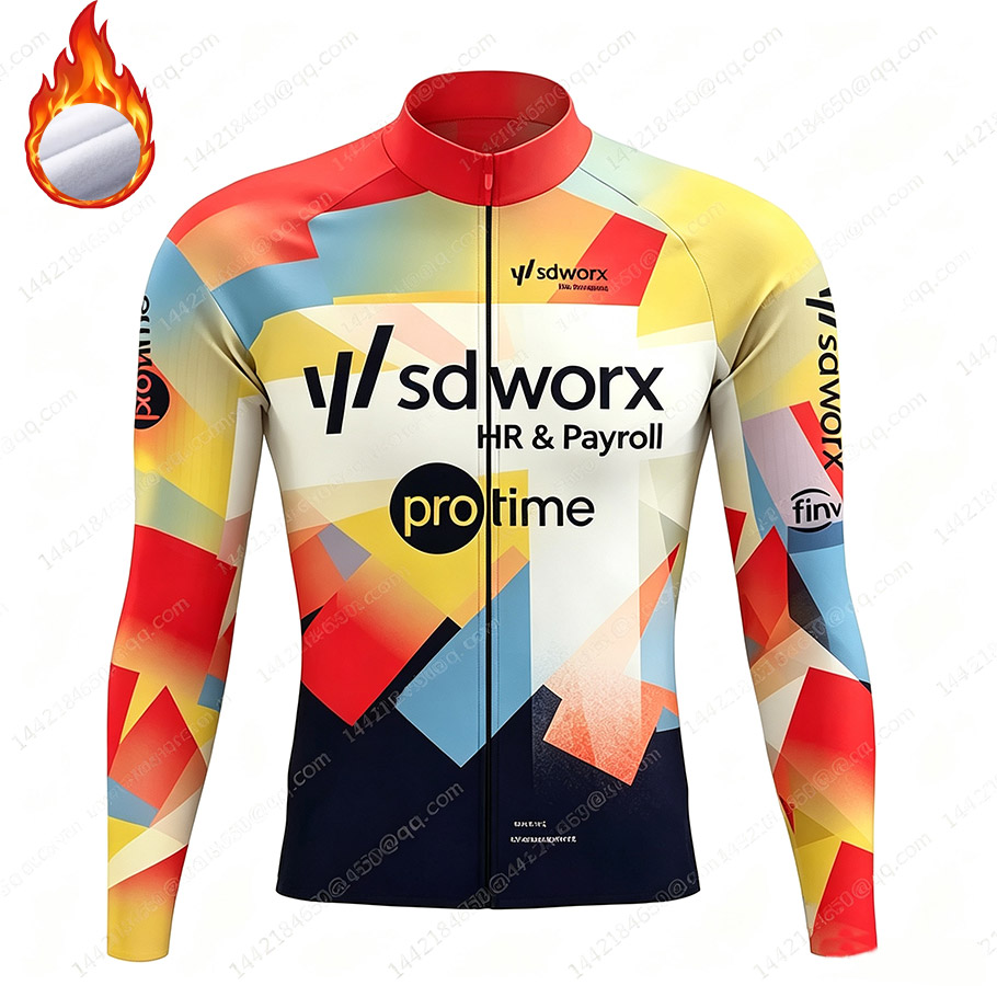 Mountain Biking Jacket - SD Worx 2026 Team-Thermo-Fleece-Radjacke für Herren,